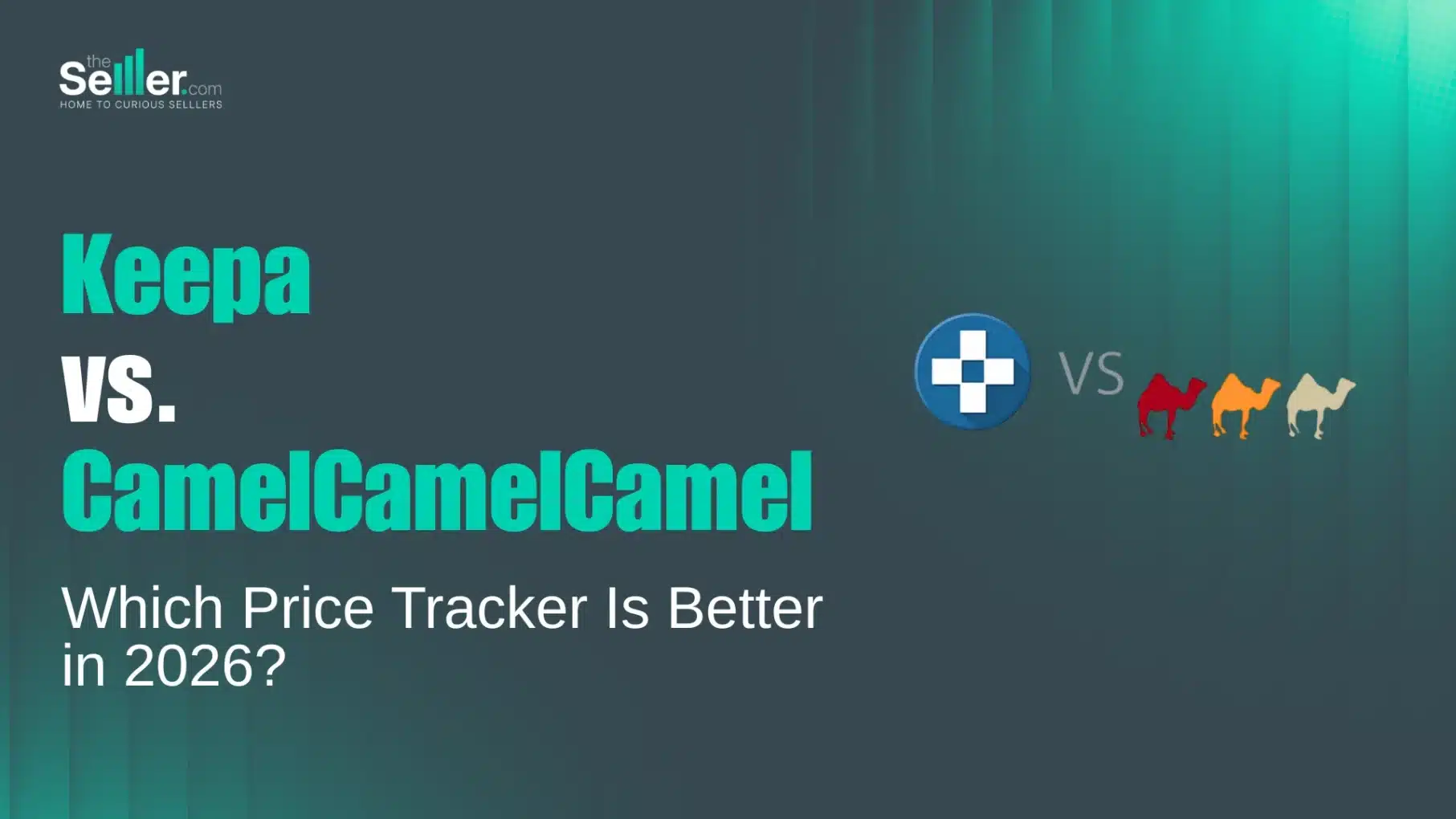 Keepa logo vs CamelCamelCamel camel icons, comparing Amazon price trackers in 2026